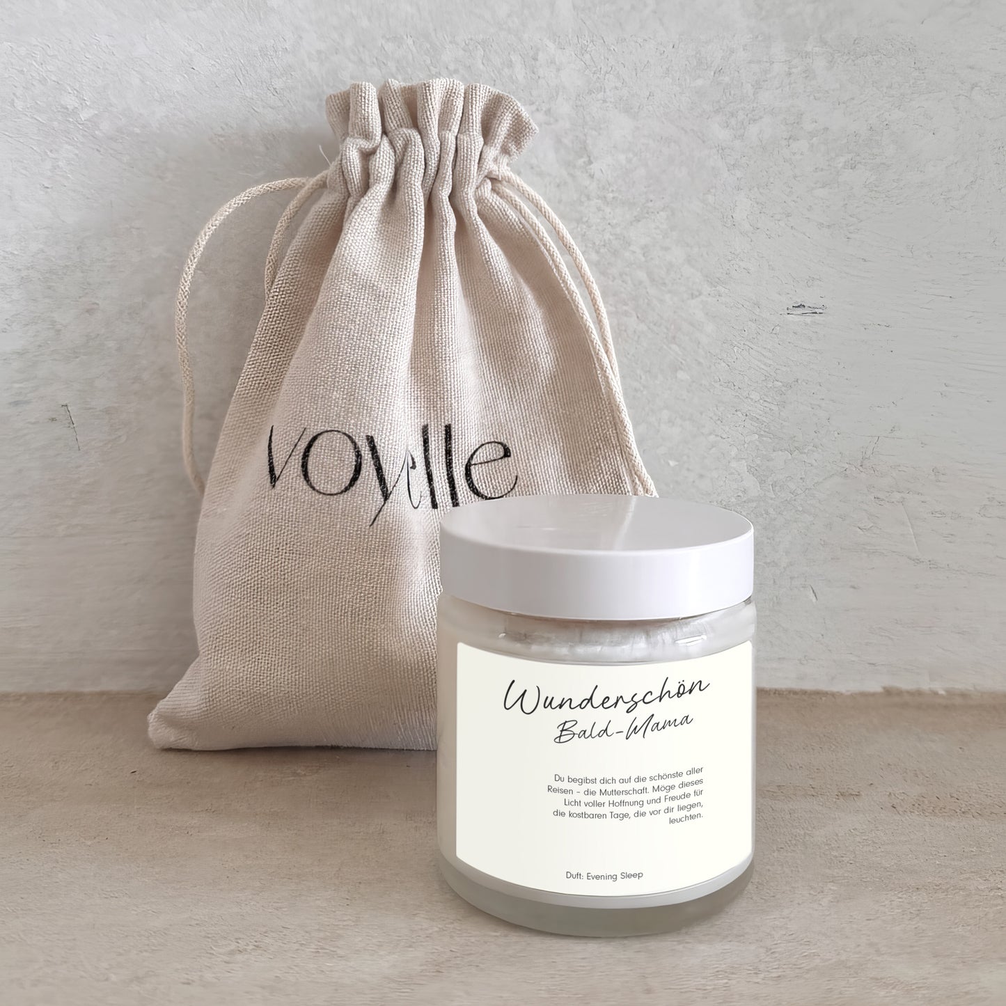 Wunderschöne Bald-Mama – Personalisierte Kerze