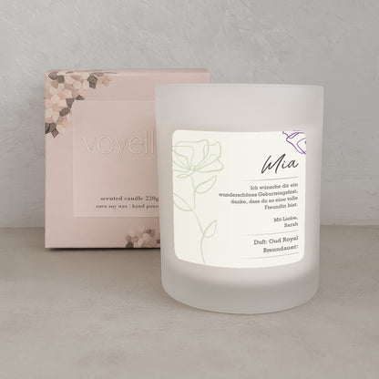 Blume Personalisierte Geburtstagskerze