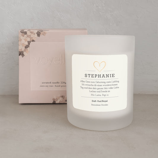 Herz Personalisierte Geburtstagskerze