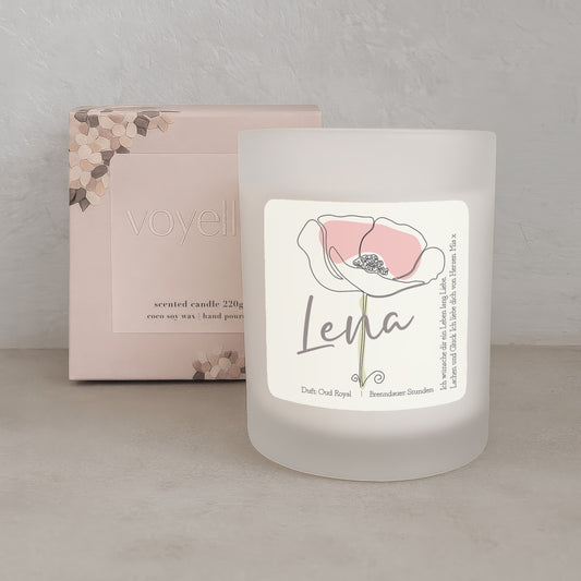 Mohn Personalisierte Geburtstagskerze