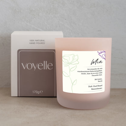 Blume Personalisierte Geburtstagskerze