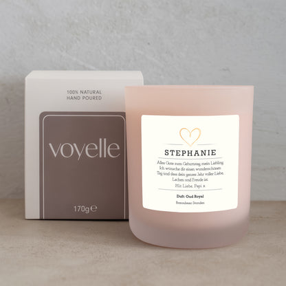 Herz Personalisierte Geburtstagskerze