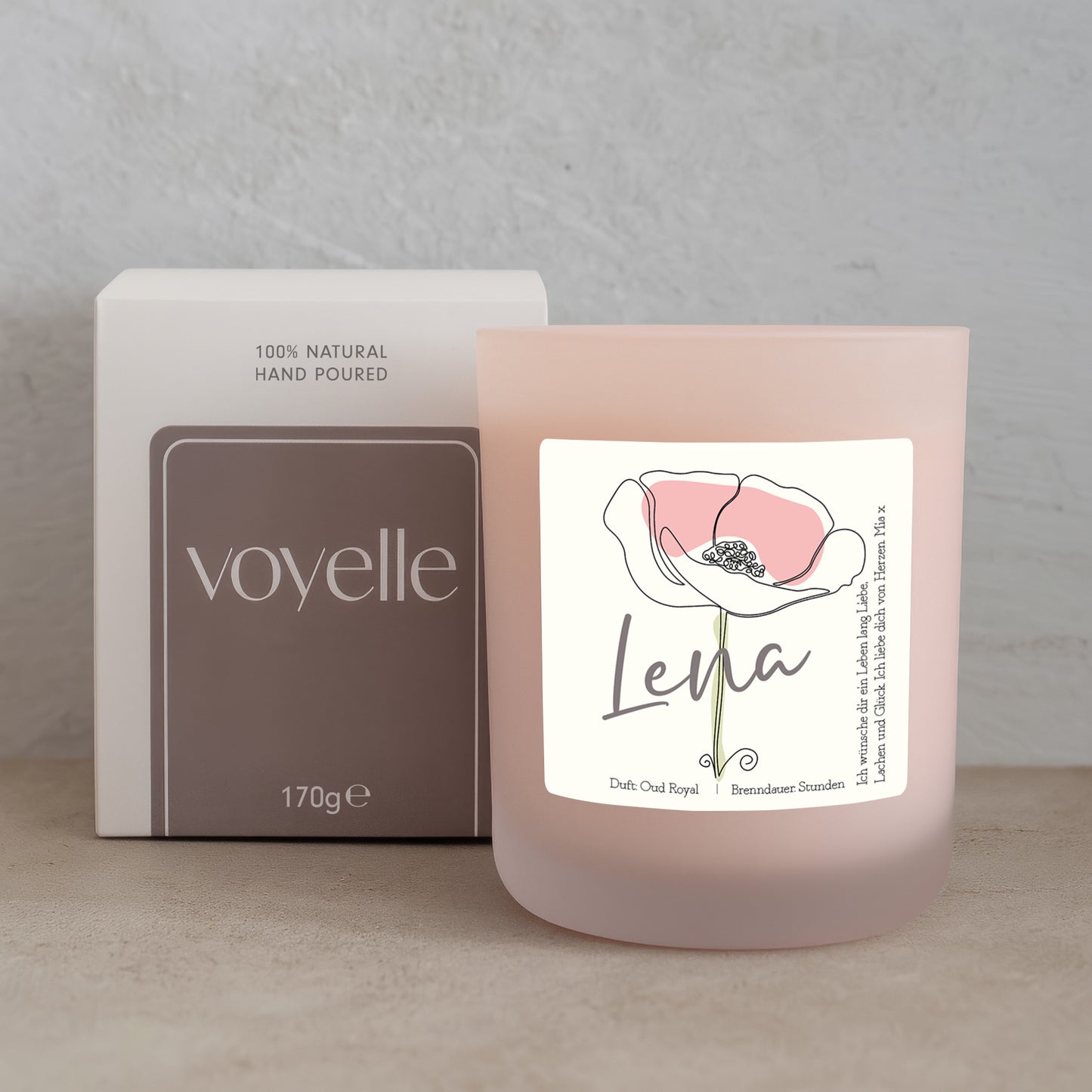 Mohn Personalisierte Geburtstagskerze