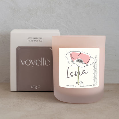 Mohn Personalisierte Geburtstagskerze