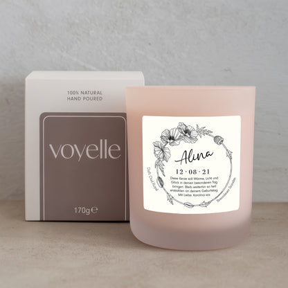 Boho Personalisierte Geburtstagskerze