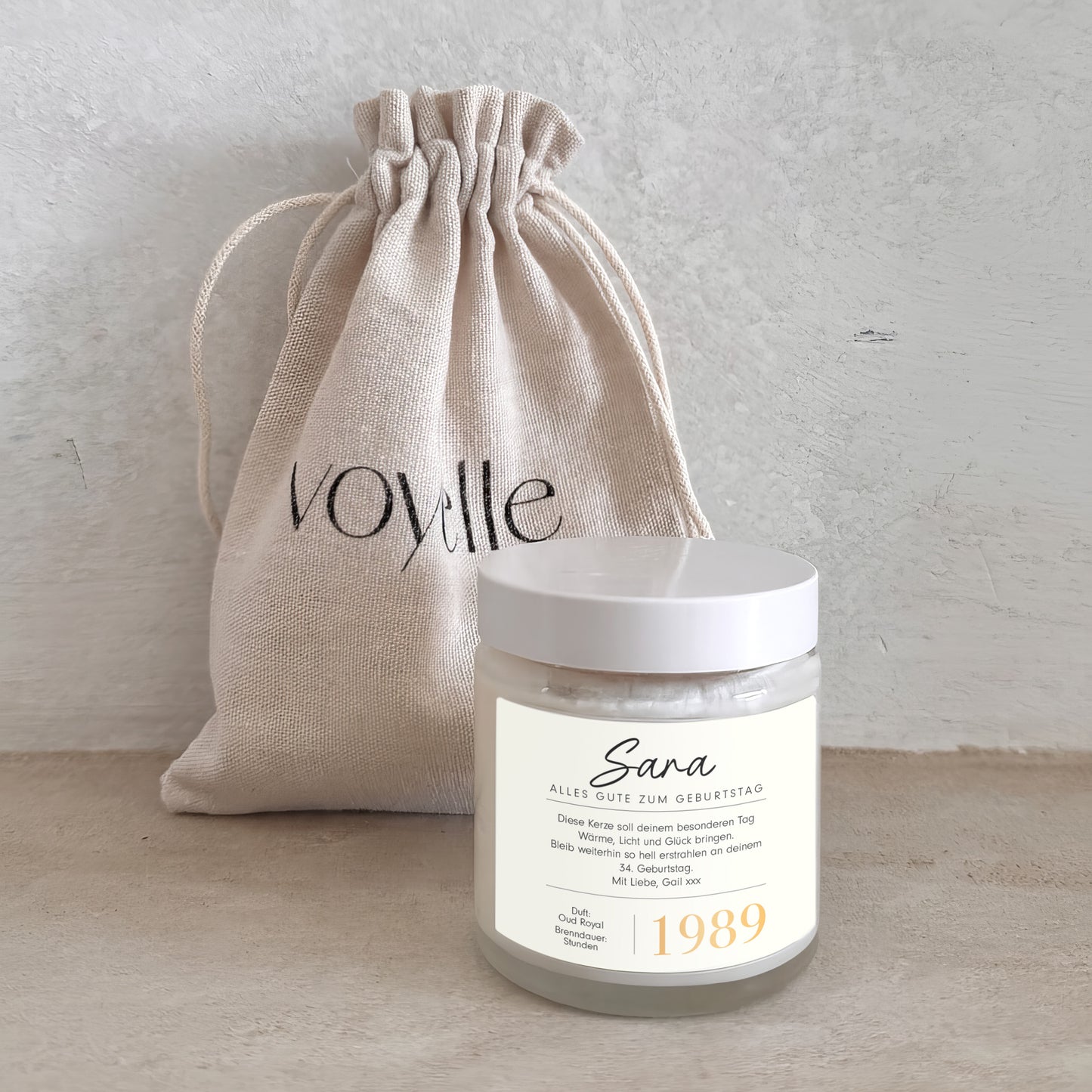 Personalisierte Geburtstagskerze für jedes Alter