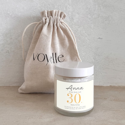 Personalisierte Geburtstagskerze mit Name und Alter