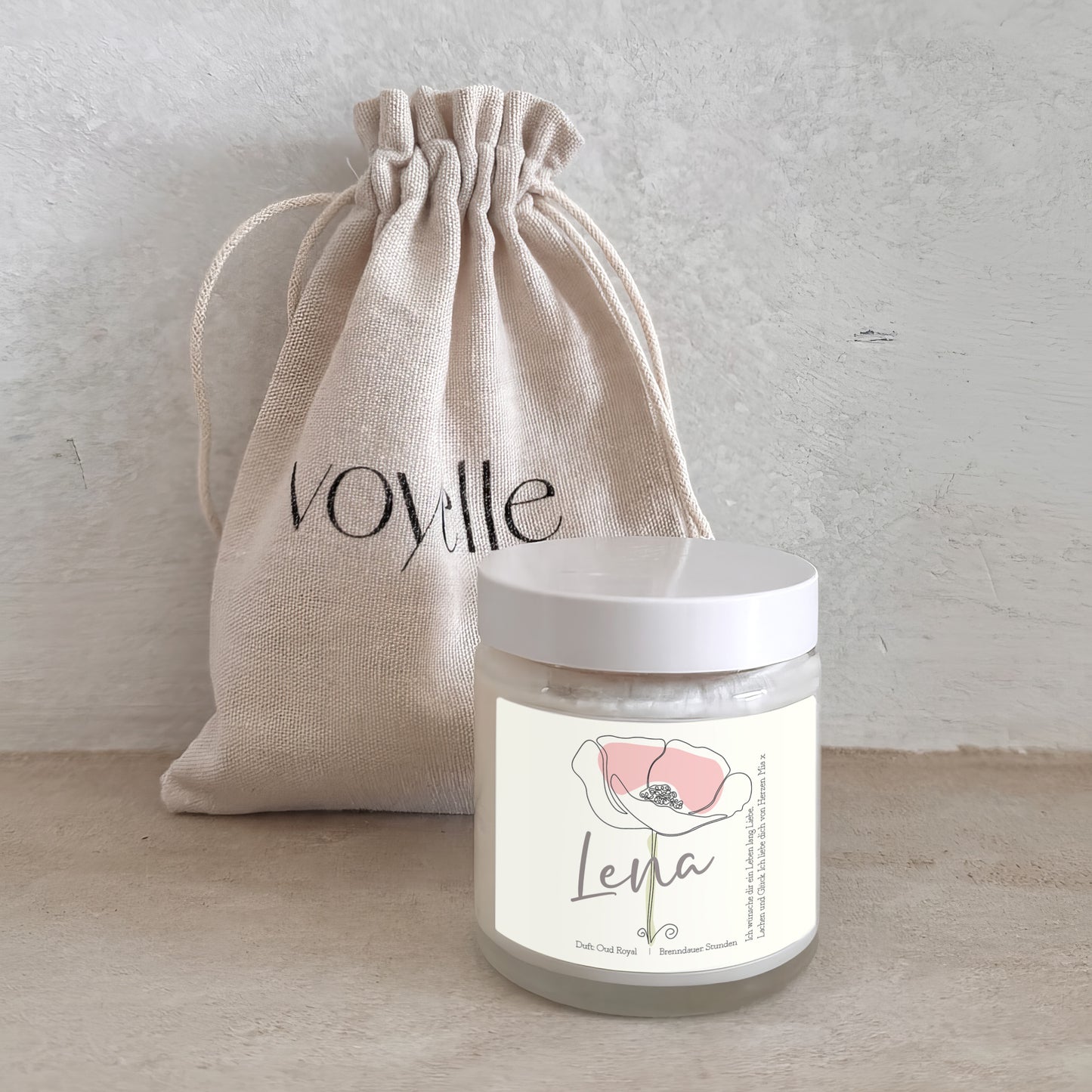 Mohn Personalisierte Geburtstagskerze