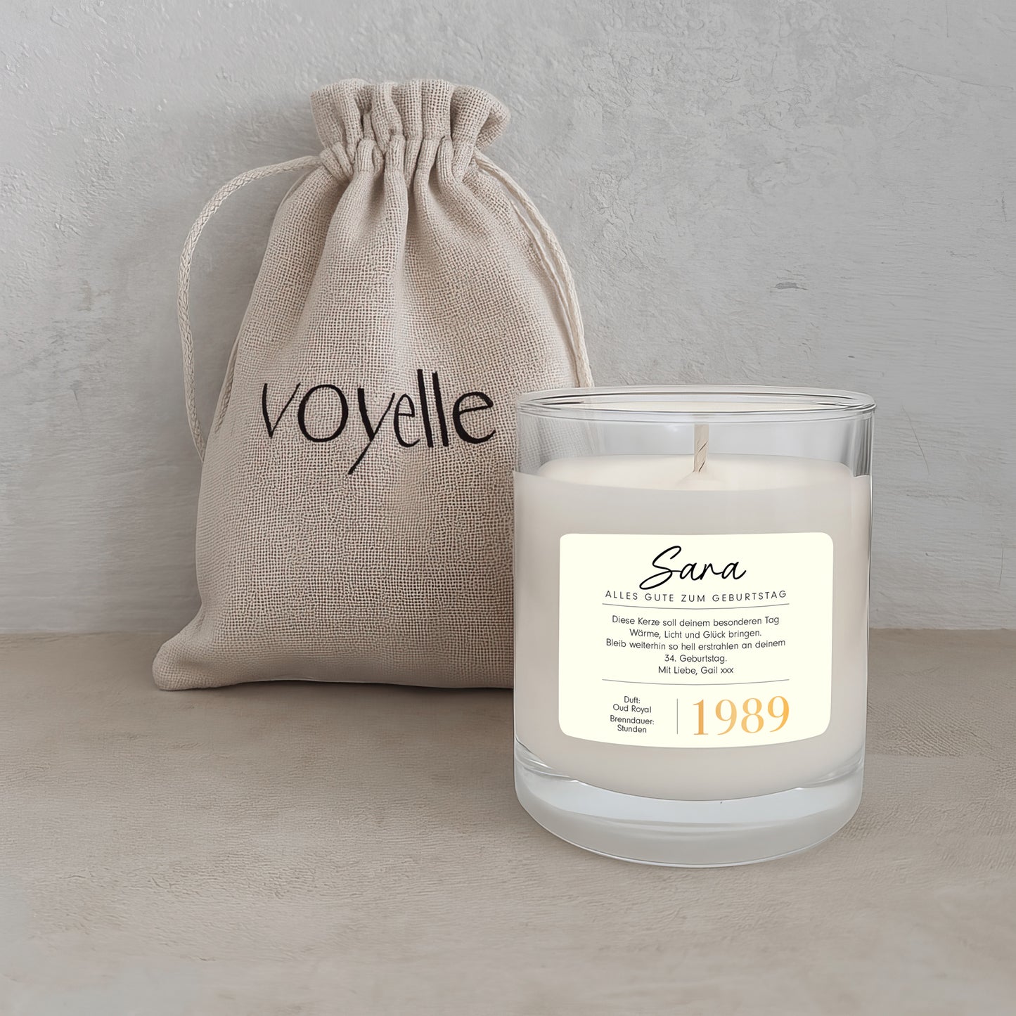 Personalisierte Geburtstagskerze für jedes Alter