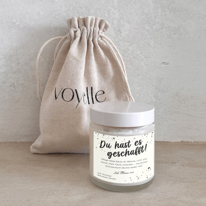 Du Hast Es Geschafft – Glückwunsch Geschenk Personalisierte Kerze