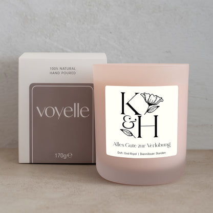 Paar-Buchstaben Verlobung Geschenk Personalisierte Kerze