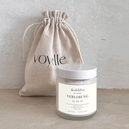 Elegante Personalisierte Verlobungsgeschenk-Kerze