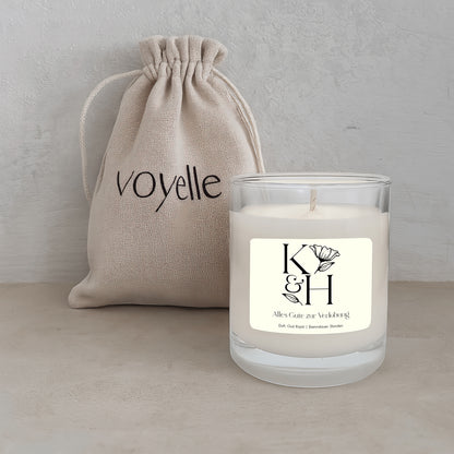 Paar-Buchstaben Verlobung Geschenk Personalisierte Kerze