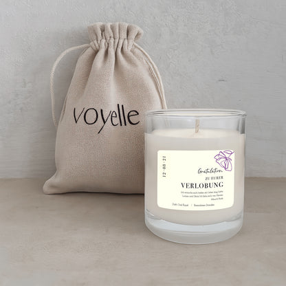 Blumen Verlobungsgeschenk Personalisierte Kerze