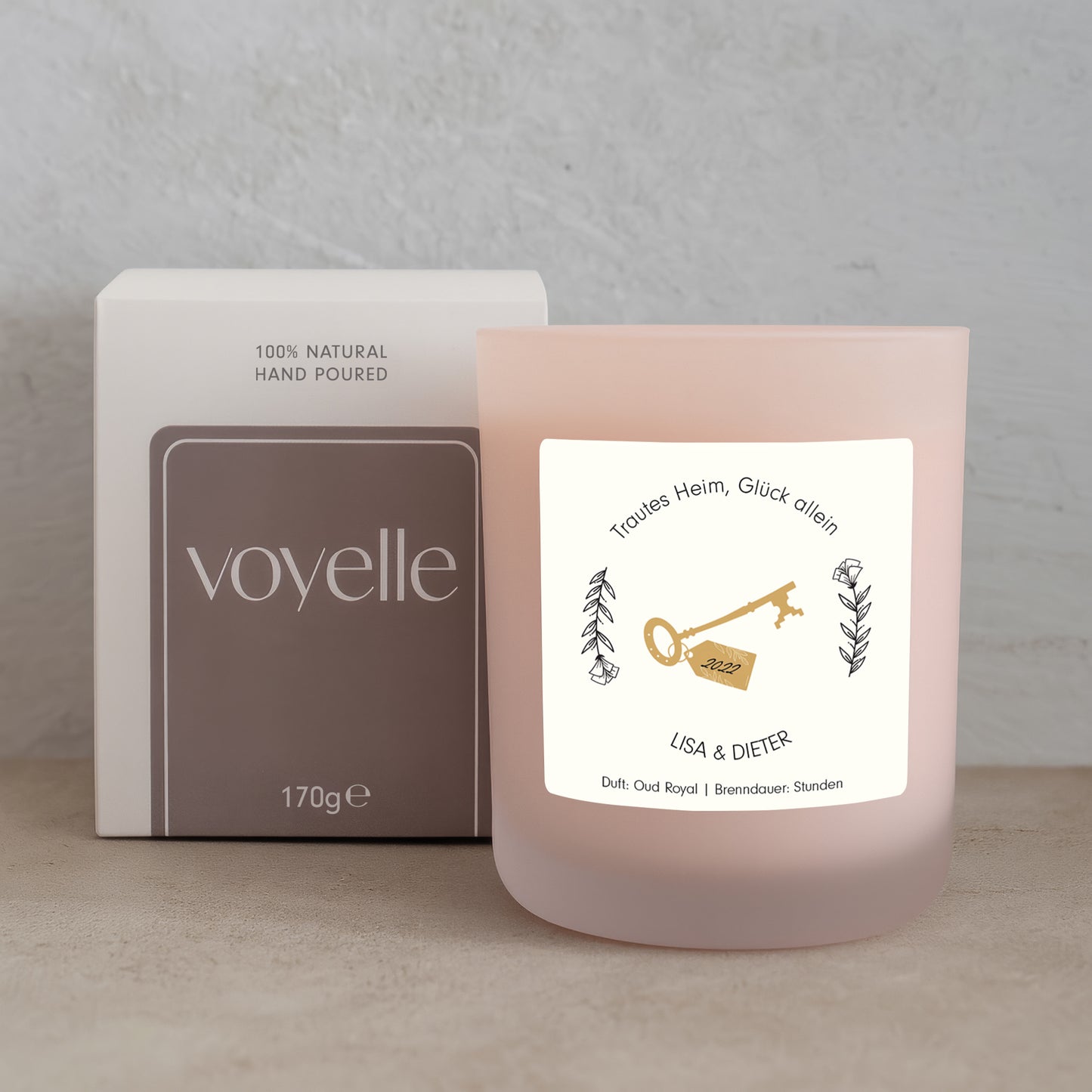 Haus Schlüssel Einweihung Geschenk Personalisierte Kerze