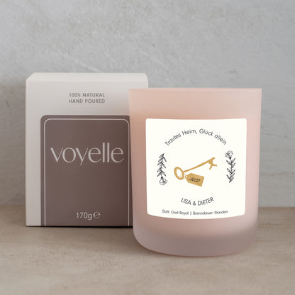 Haus Schlüssel Einweihung Geschenk Personalisierte Kerze