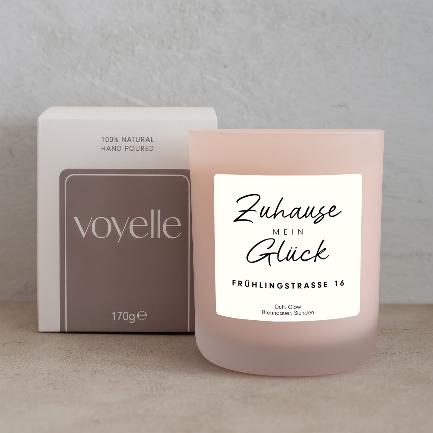 Personalisierte Einzugskerze „House Street“