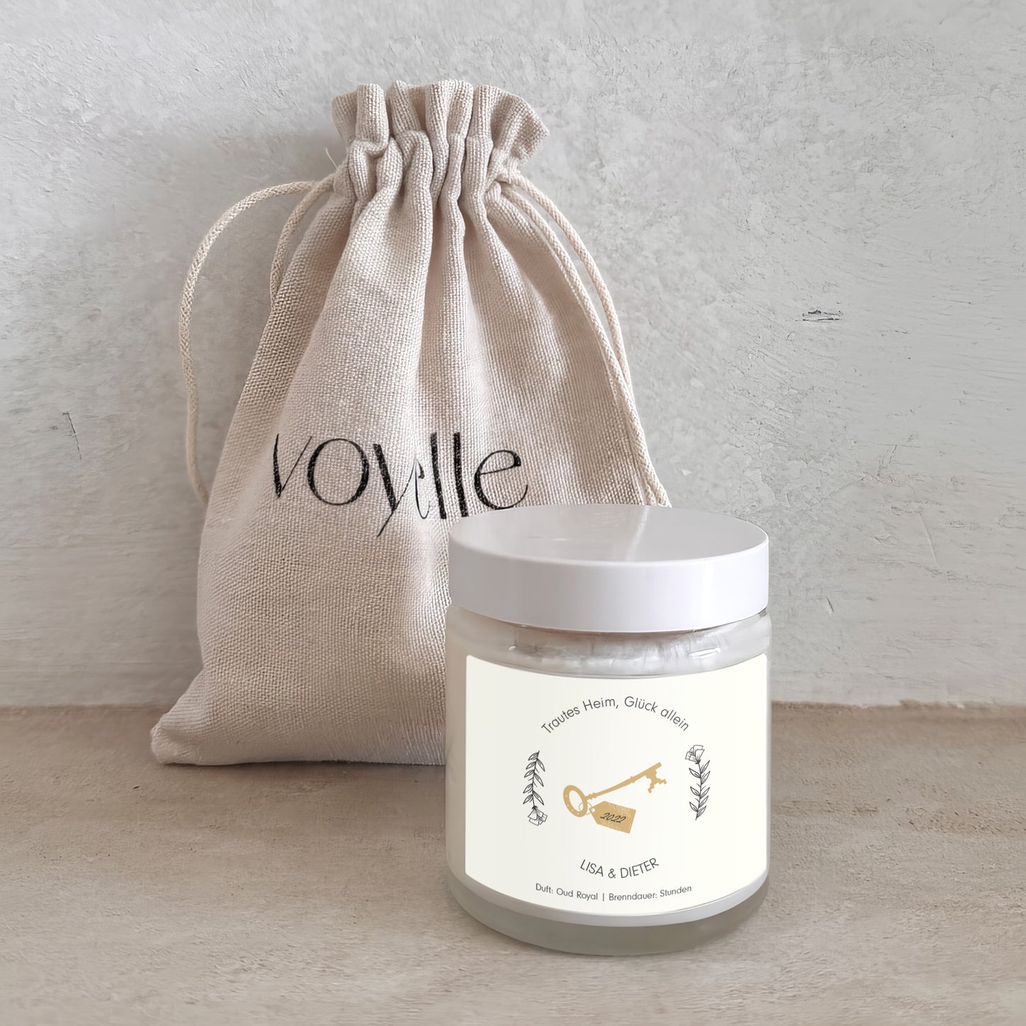 Haus Schlüssel Einweihung Geschenk Personalisierte Kerze