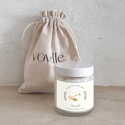 Haus Schlüssel Einweihung Geschenk Personalisierte Kerze