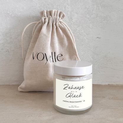 Personalisierte Einzugskerze „House Street“