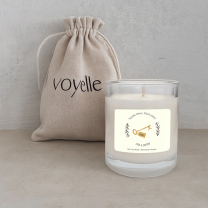 Haus Schlüssel Einweihung Geschenk Personalisierte Kerze