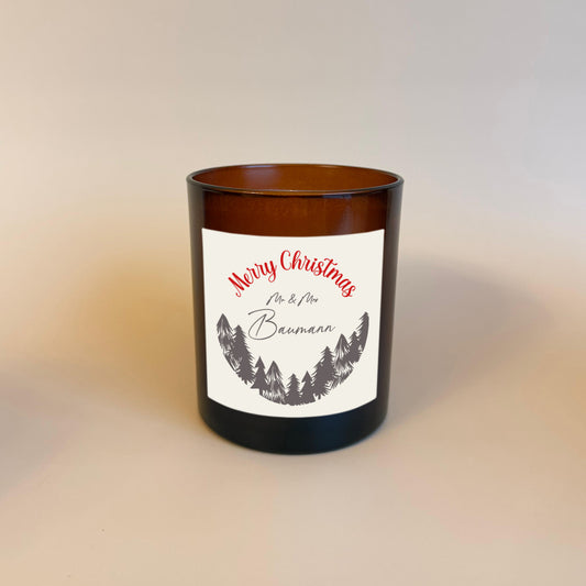 Weihnachtskerze Mr & Mrs – Personalisierbar & Handgemacht
