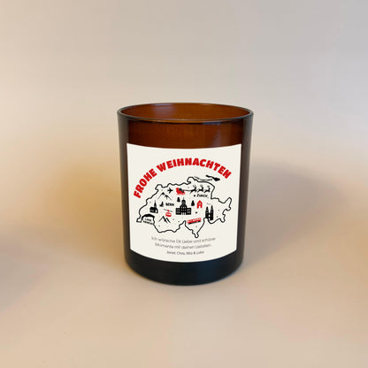 Personalisierte Weihnachtskerze als Geschenk aus der Schweiz