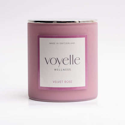 Velvet Rose candle lit — Bulgarian rose & rosewood