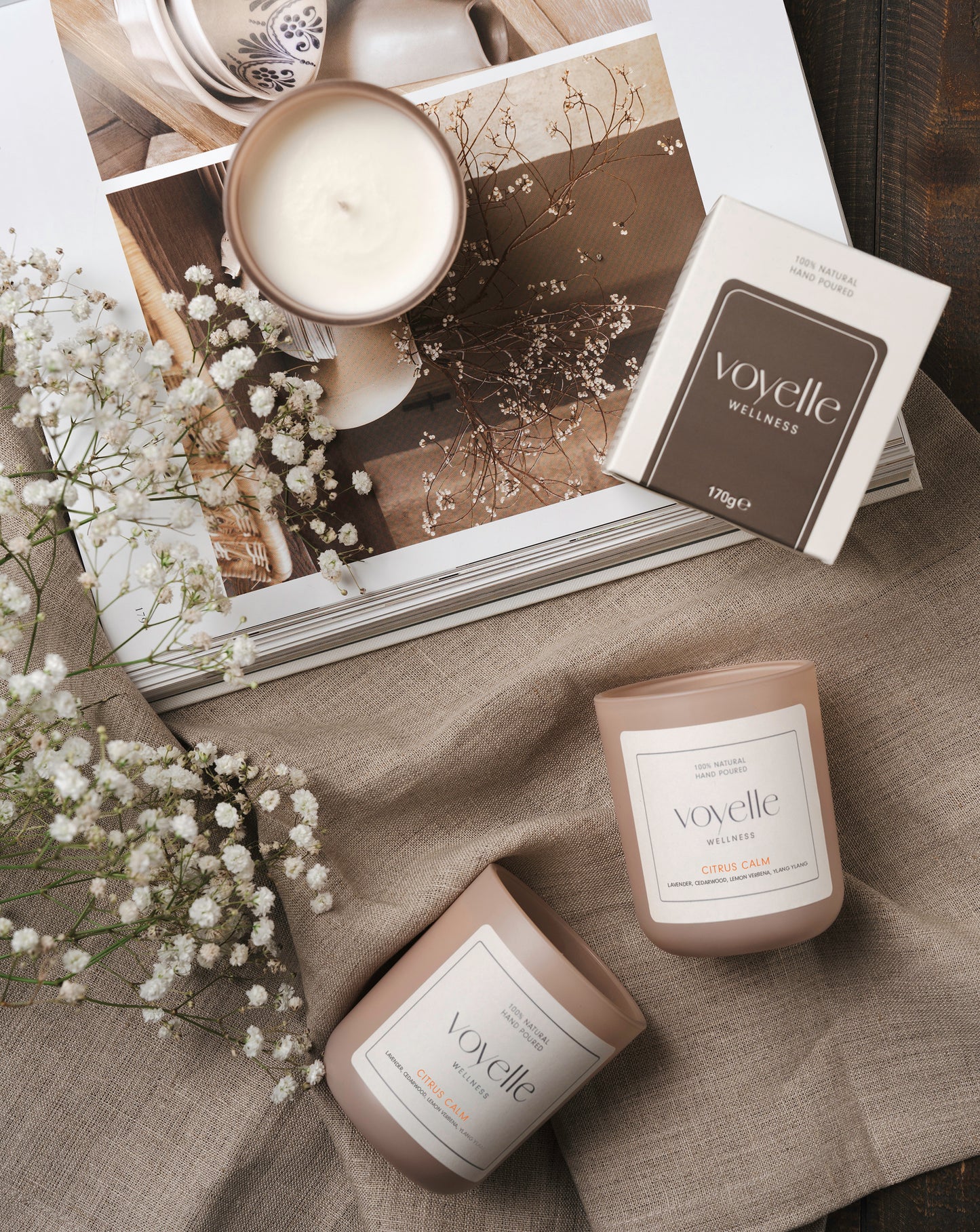 Citrus Calm Aromatherapie-Kerze – Zitrus & Kräuter