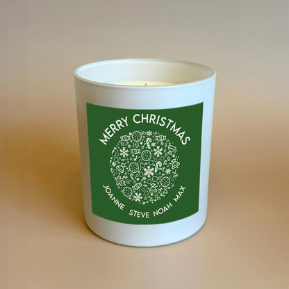 Personalisierte Weihnachtskerze als Geschenk für Freunde