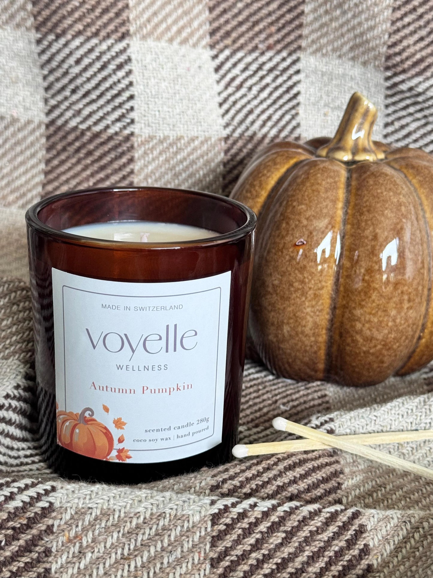 Autumn Pumpkin Duftkerze – Luxuskerze mit Kürbis, Nelke, Muskatnuss & Vanille